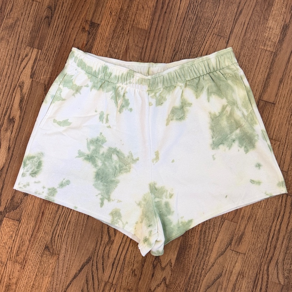 Custom Green Tie-Dye Shorts